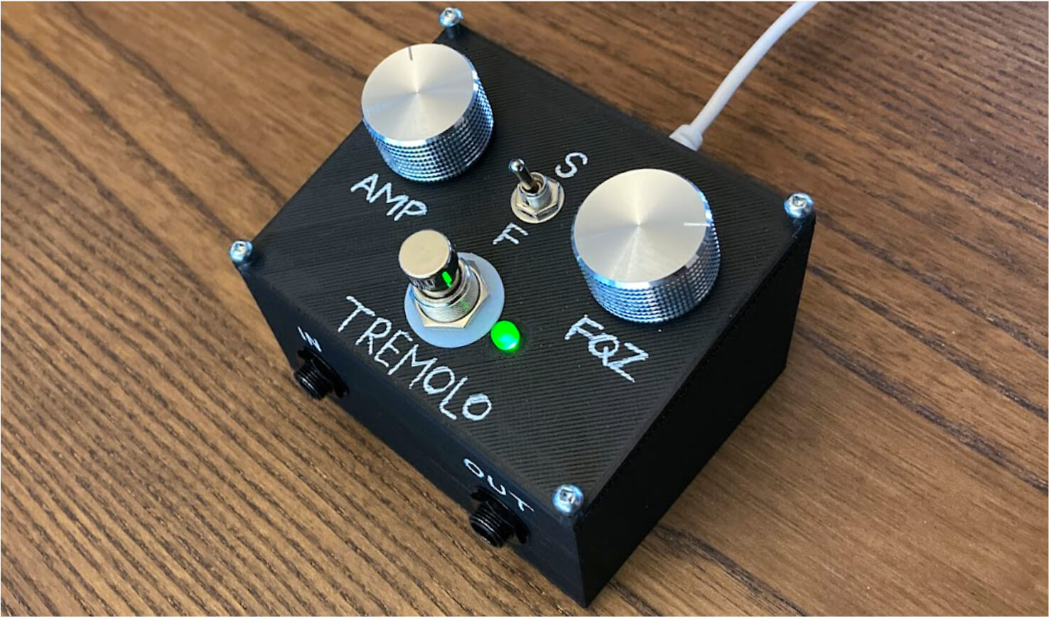 Guitar tremolo pedal.